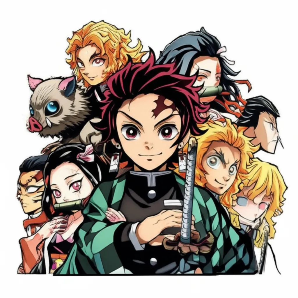Demon Slayer Hashiras Anime Tattoo Sleeve Design