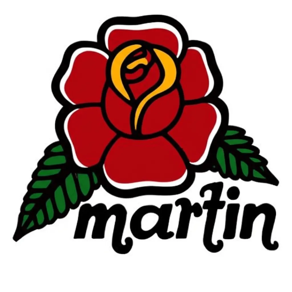 Rose and 'Martin' Name Tattoo - Old School Style Rose and 'Martin' Name Tattoo - Old School Style