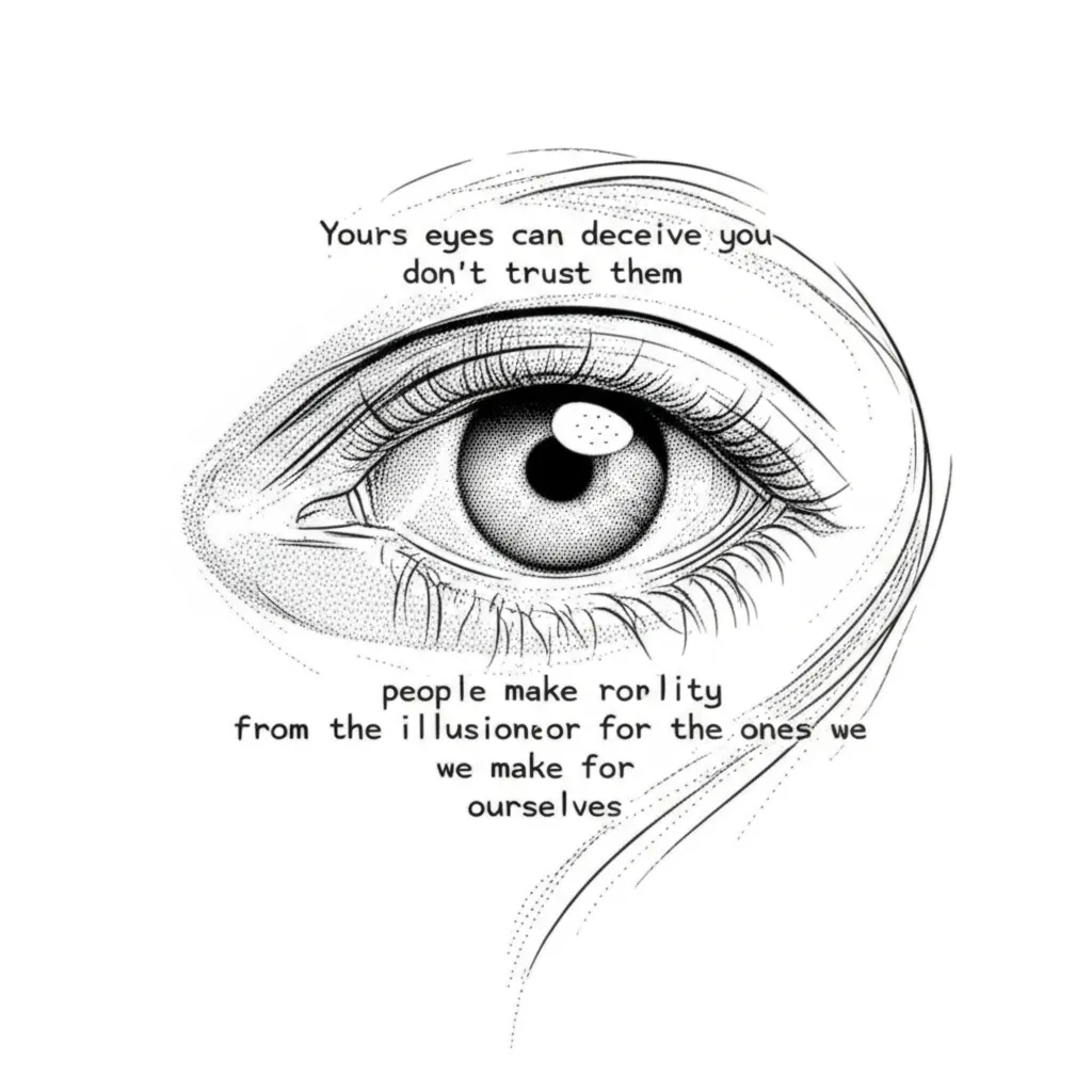 Deceptive Eye Fine Line Tattoo: Trust No One Deceptive Eye Fine Line Tattoo: Trust No One