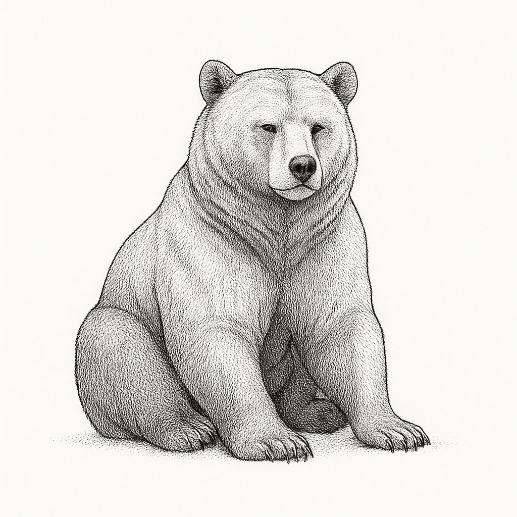 Fine Line Dead Bear Tattoo Design Fine Line Dead Bear Tattoo Design