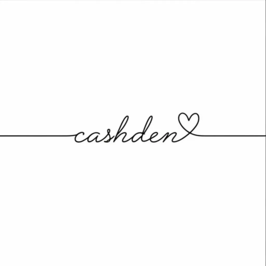 Cashden with Heart Minimalist Tattoo Design Cashden with Heart Minimalist Tattoo Design
