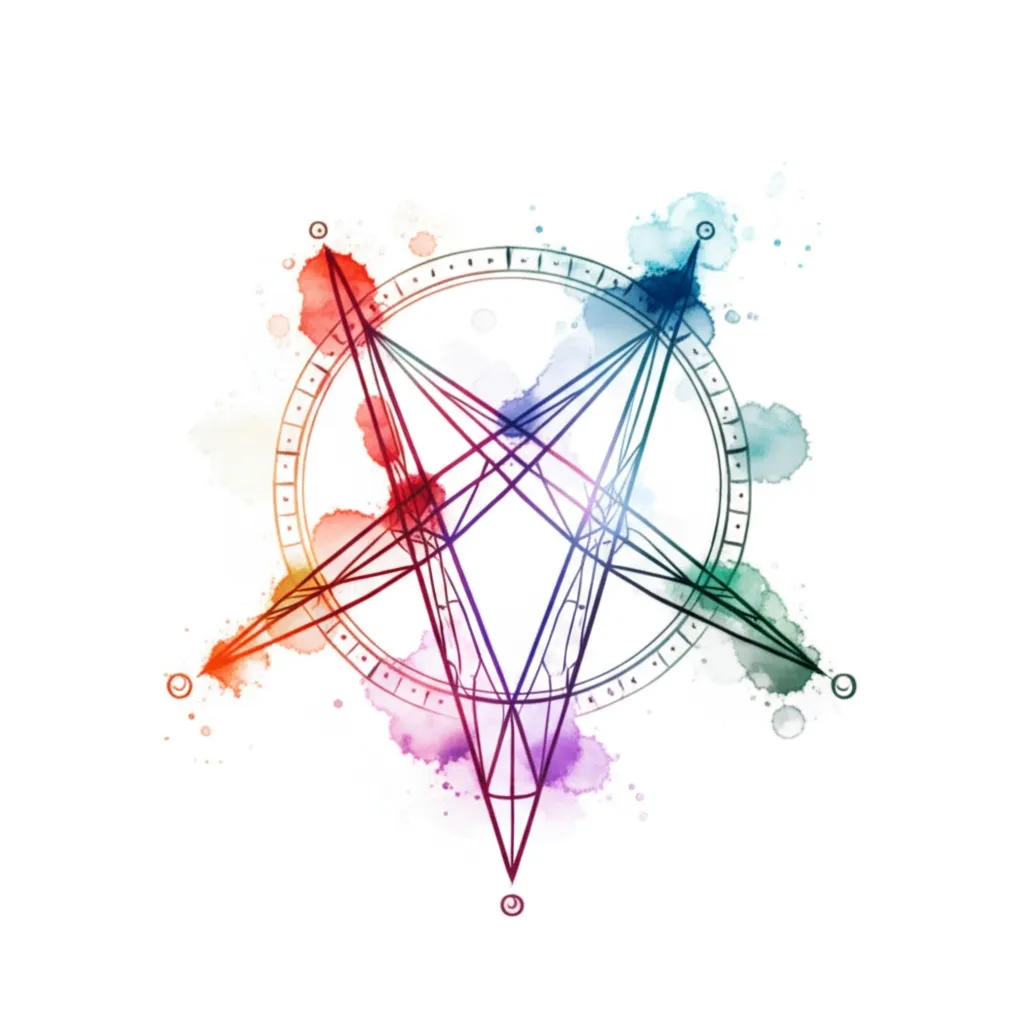 Watercolor Sigil of Lucifer Tattoo Design Watercolor Sigil of Lucifer Tattoo Design