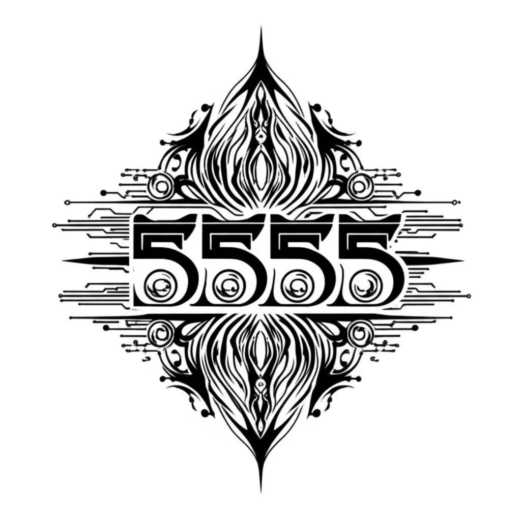 555 Cyber Sigilism Tattoo Design