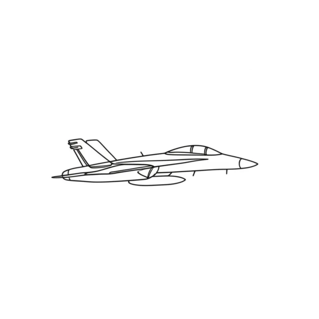 Minimalist F-18 Aircraft Carrier Tattoo Design Minimalist F-18 Aircraft Carrier Tattoo Design