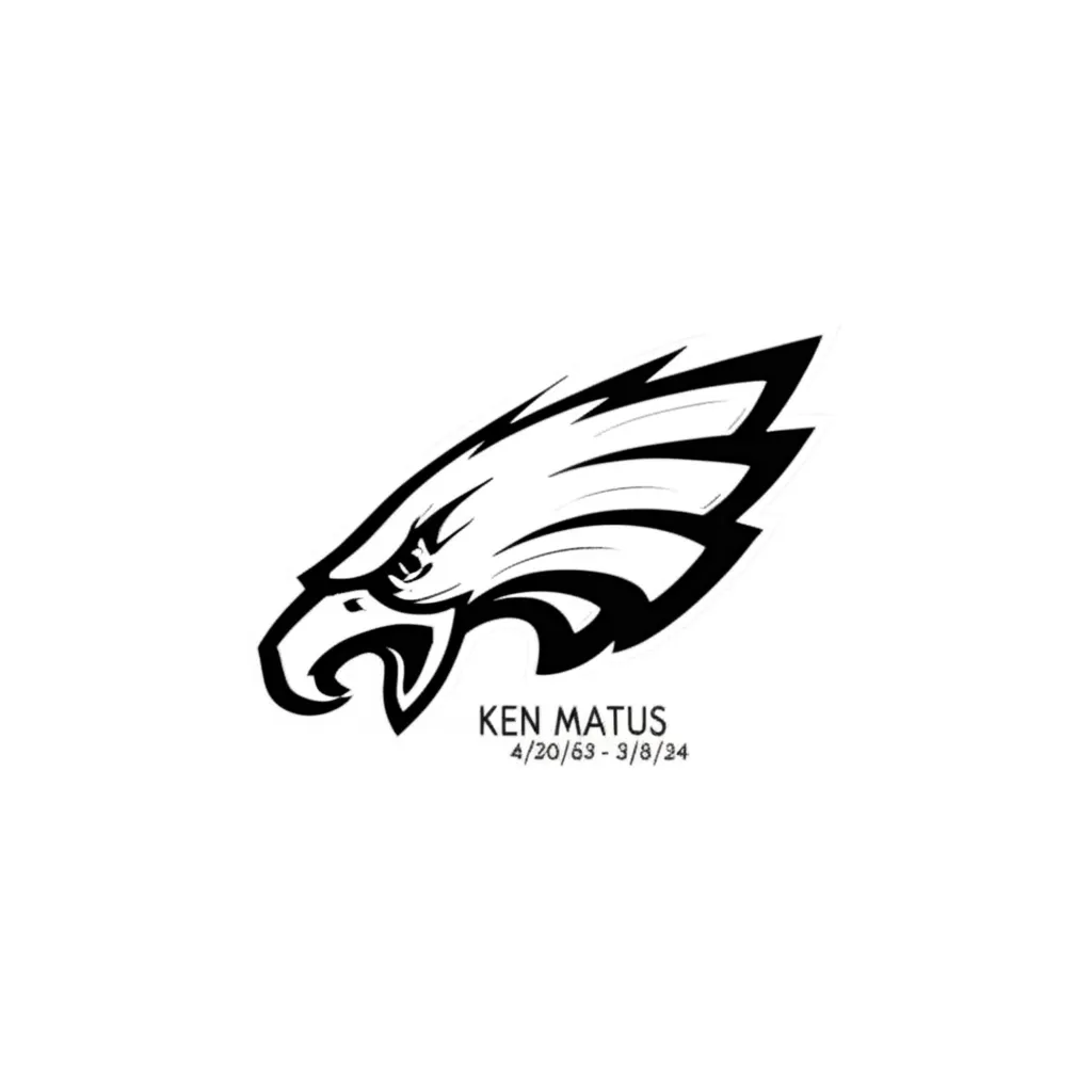 Minimalist Philadelphia Eagles Memorial Tattoo for Ken Matus