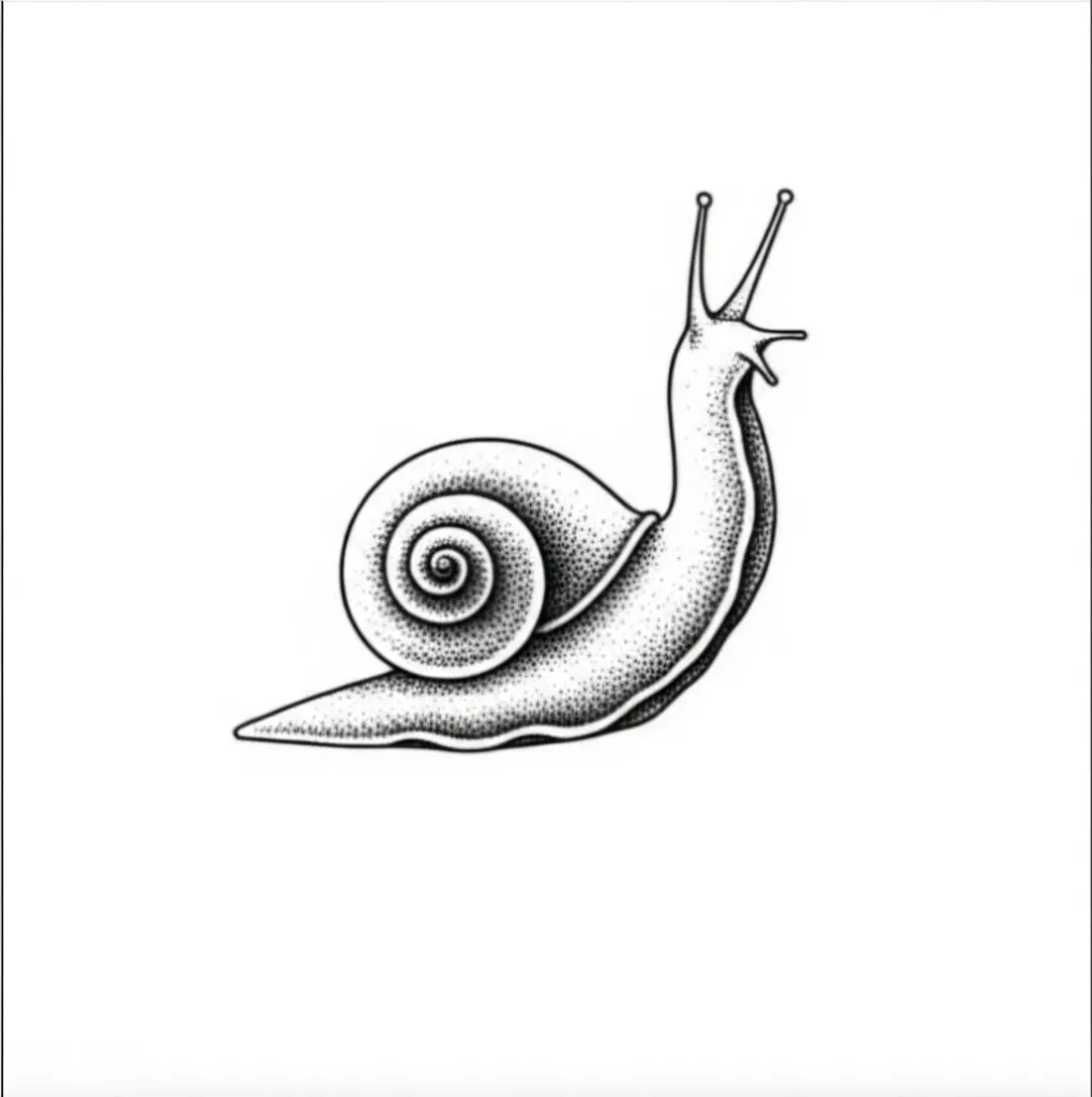 Snail Unicorn Fine Line Tattoo for 3 Sisters