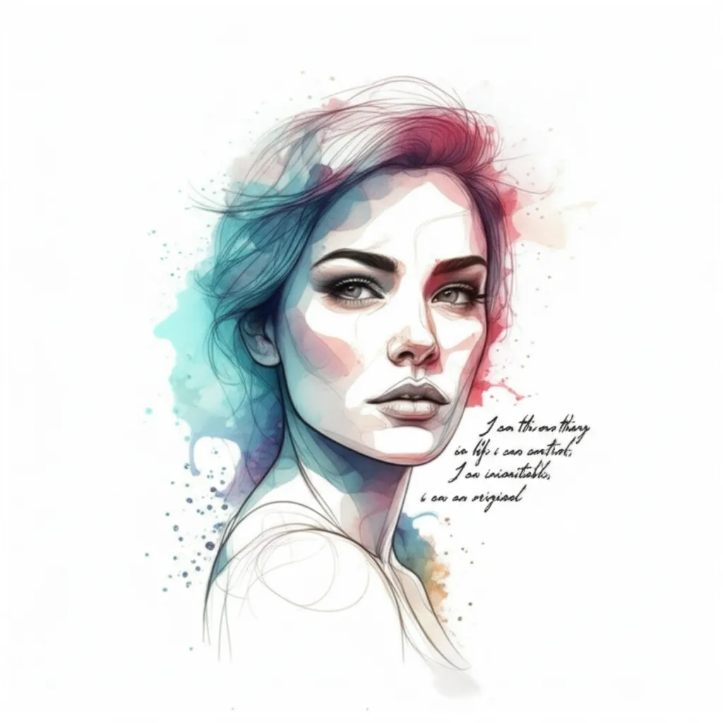 Watercolor Tattoo: 'I am the one thing in life I can control' Watercolor Tattoo: 'I am the one thing in life I can control'