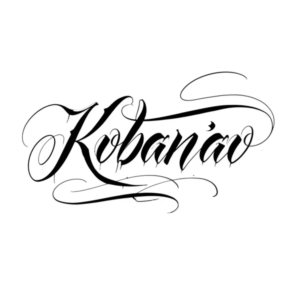 Koban’ao Calligraphy Tattoo Design Koban’ao Calligraphy Tattoo Design