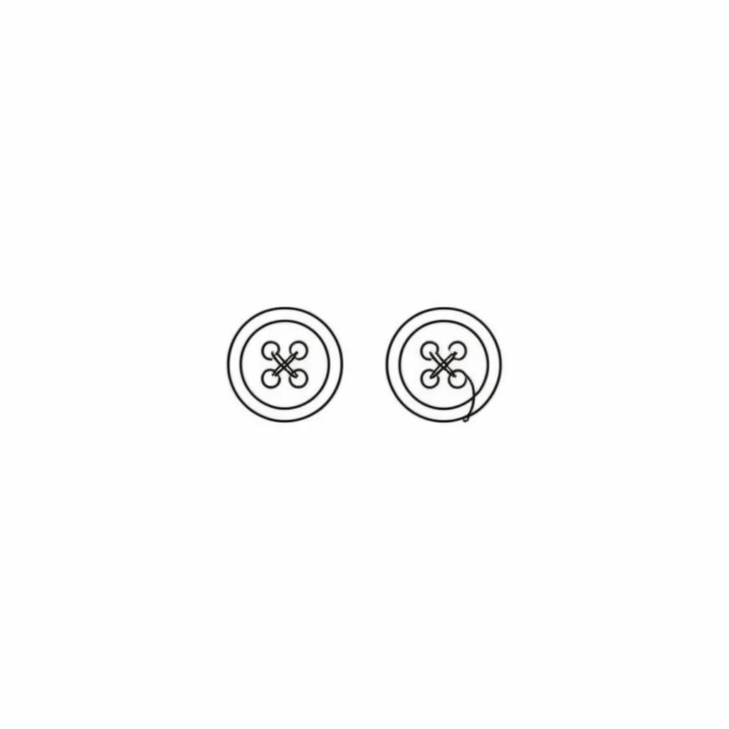 Minimalist Coraline Button Eyes Tattoo Design Minimalist Coraline Button Eyes Tattoo Design