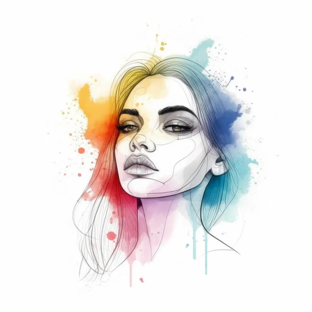 Watercolor Portrait Tattoo Design Idea for Nakiyah