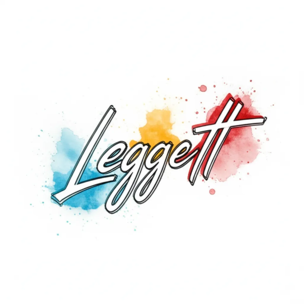 Watercolor Leggett NASCAR Logo Tattoo Design