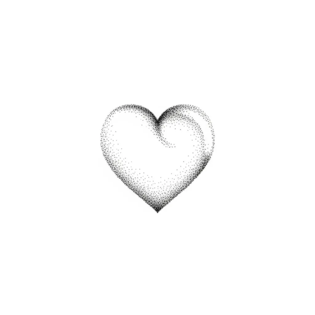 Corazón Ana Cecilia Fine Line Tattoo Design