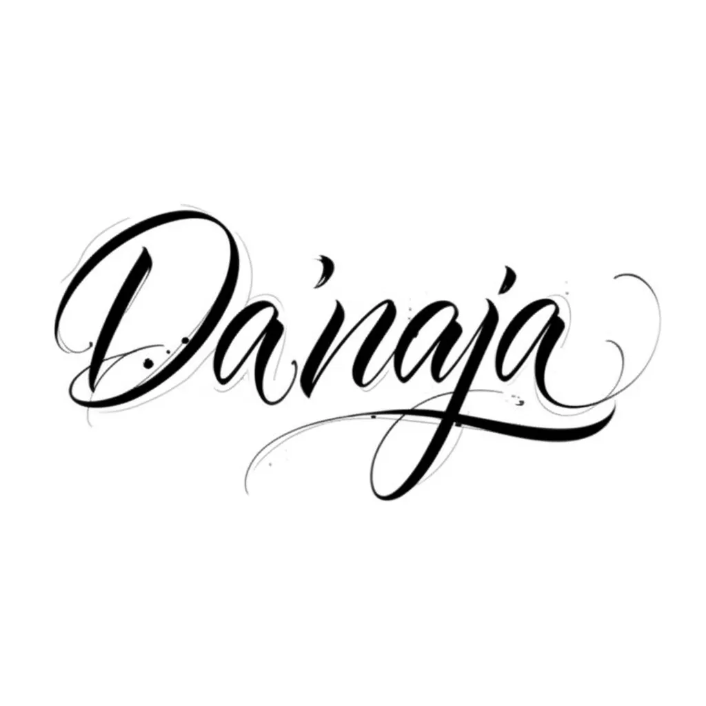 Da’naja Calligraphy Tattoo Design