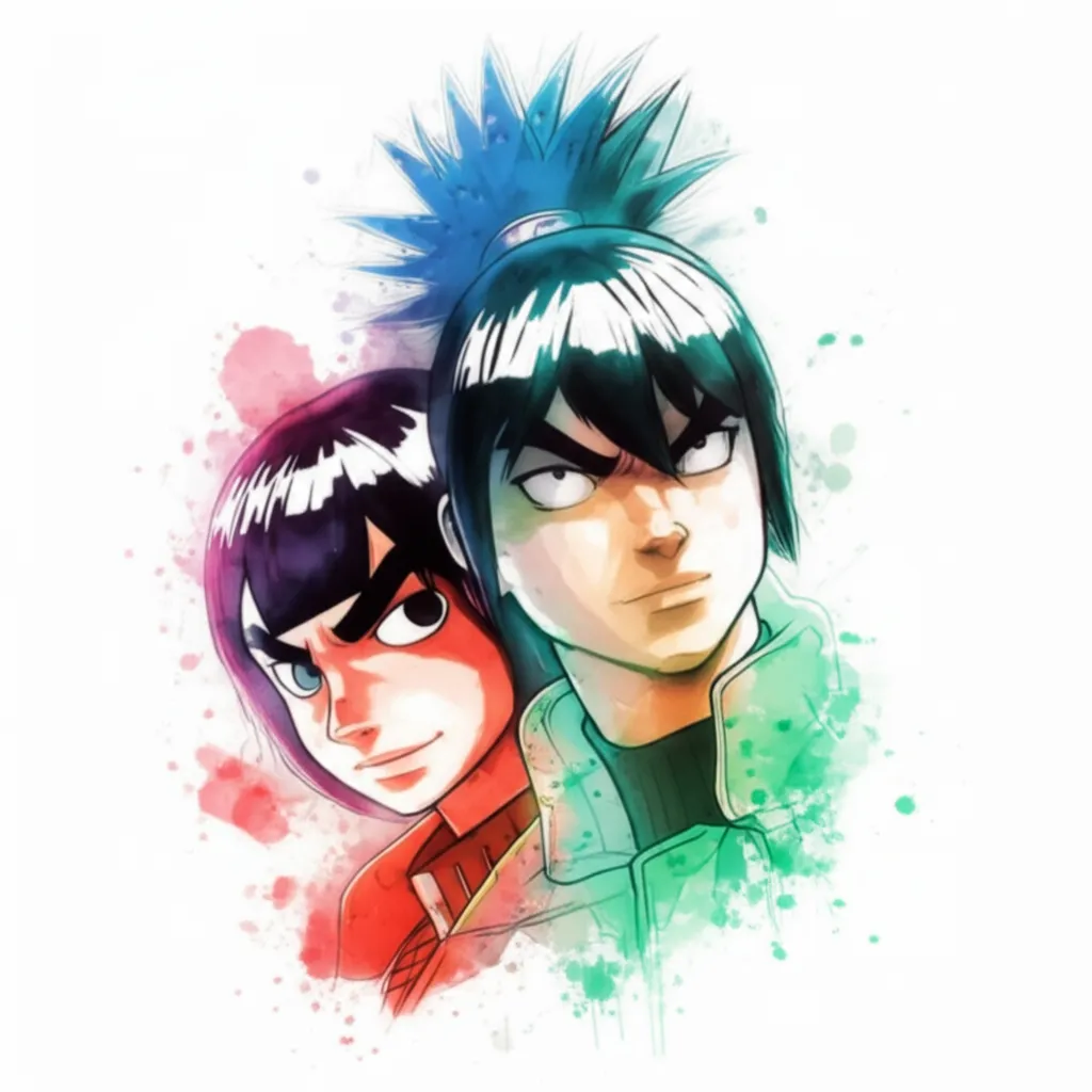 Rock Lee and Shikamaru Watercolor Arm Sleeve Tattoo Rock Lee and Shikamaru Watercolor Arm Sleeve Tattoo