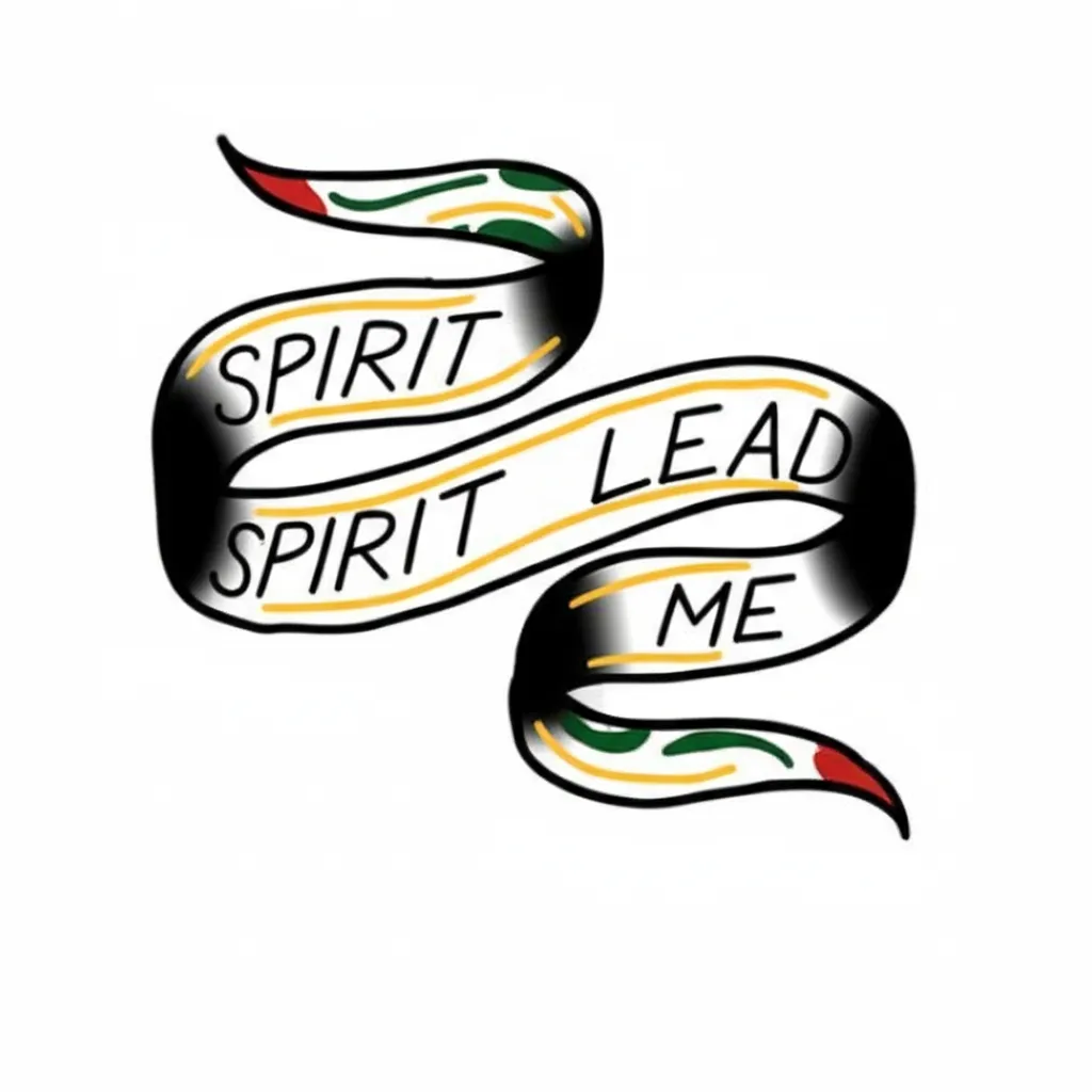 Spirit Lead Me Warped Banner Old School Tattoo Design Spirit Lead Me Warped Banner Old School Tattoo Design