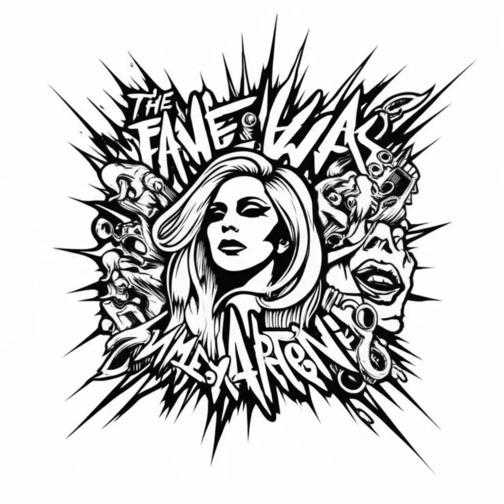 Lady Gaga Album Graffiti Tattoo: The Fame, Monster, Born This Way, Artpop, Joanne, Chromatica, Mayhem Lady Gaga Album Graffiti Tattoo: The Fame, Monster, Born This Way, Artpop, Joanne, Chromatica, Mayhem