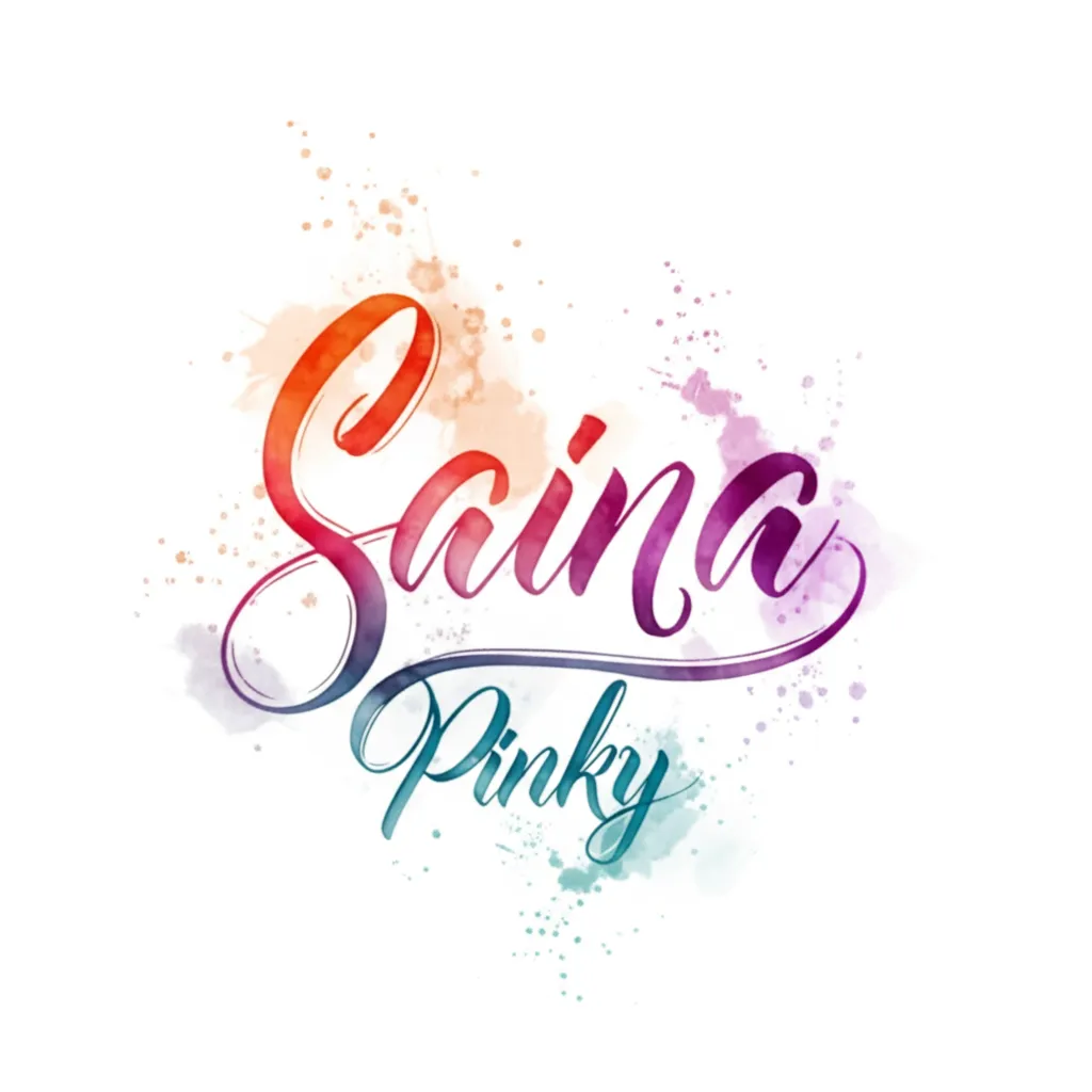 Saina and Pinky Watercolor Calligraphy Tattoo Design