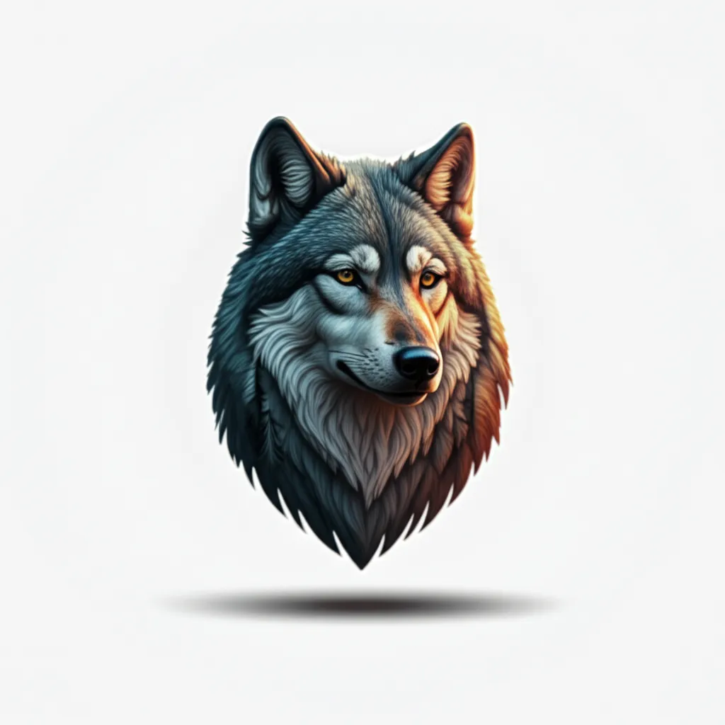3D Wolf Tattoo Design: Forest Spirit Animal