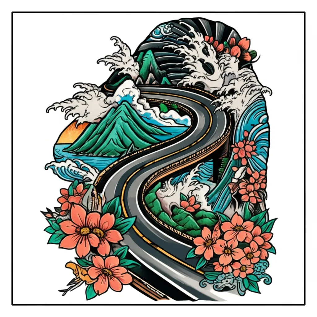 Highway 82 Japanese Traditional Tattoo Design Highway 82 Japanese Traditional Tattoo Design