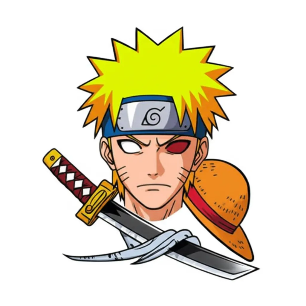 Anime Mashup Tattoo: Naruto, Luffy, and Ichigo Fusion Anime Mashup Tattoo: Naruto, Luffy, and Ichigo Fusion