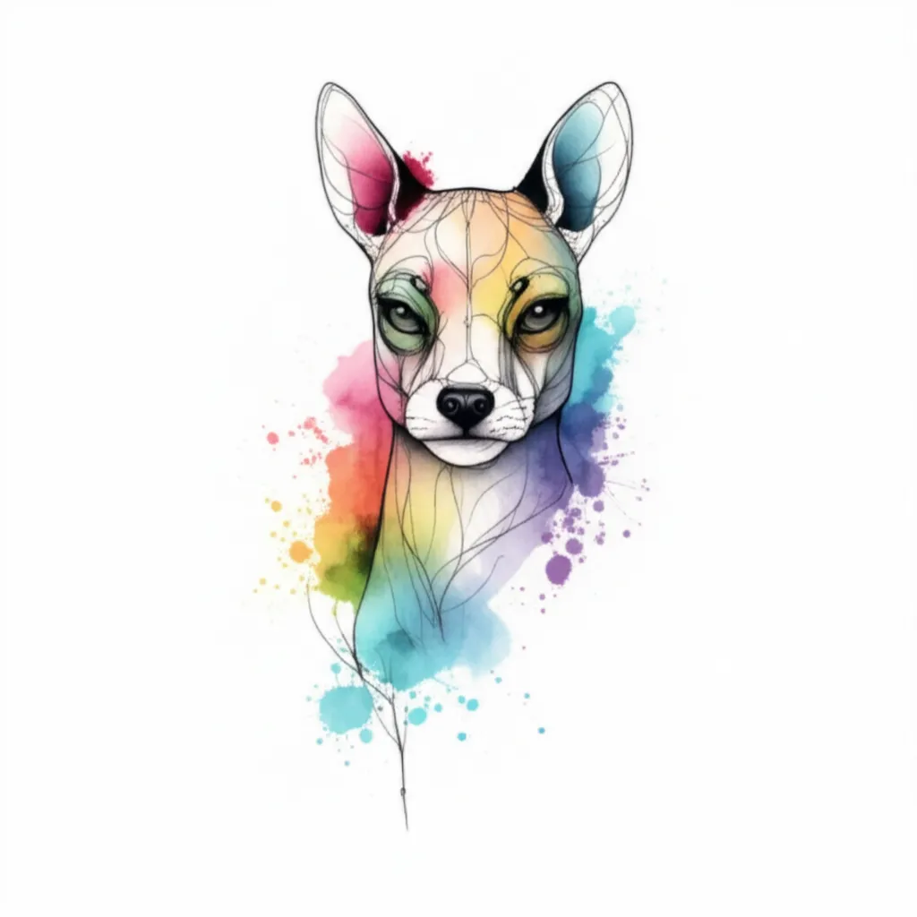 Watercolor Dog Arm Tattoo Ideas