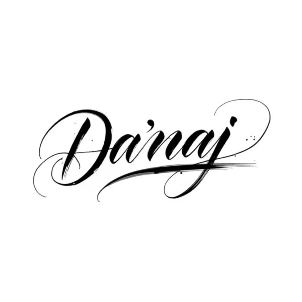 Da'naj Calligraphy Tattoo Design