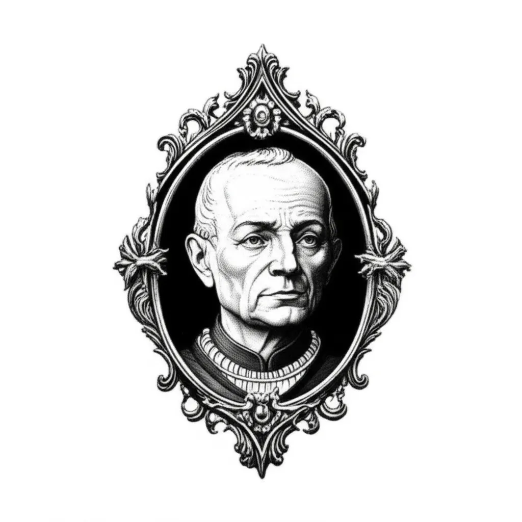 Gothic Thomas Portrait Tattoo Design