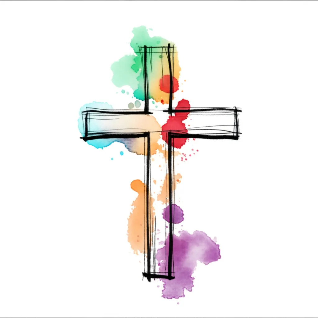 Watercolor Cross Tattoo Design: Meaning and Ideas