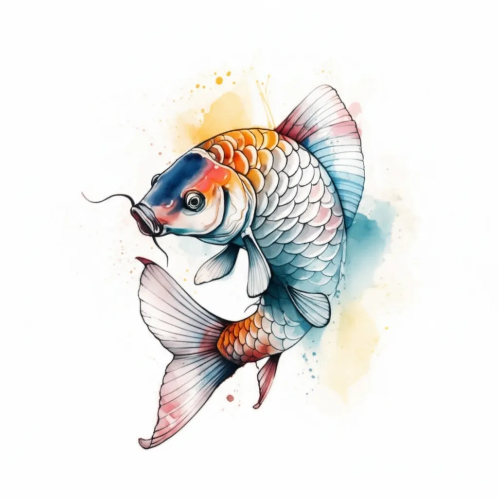 Watercolor Carp Tattoo Design: Meaning and Ideas Watercolor Carp Tattoo Design: Meaning and Ideas