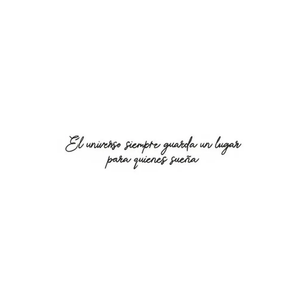 Minimalist Tattoo: "El universo siempre guarda un lugar para quienes sueña" Minimalist Tattoo: "El universo siempre guarda un lugar para quienes sueña"