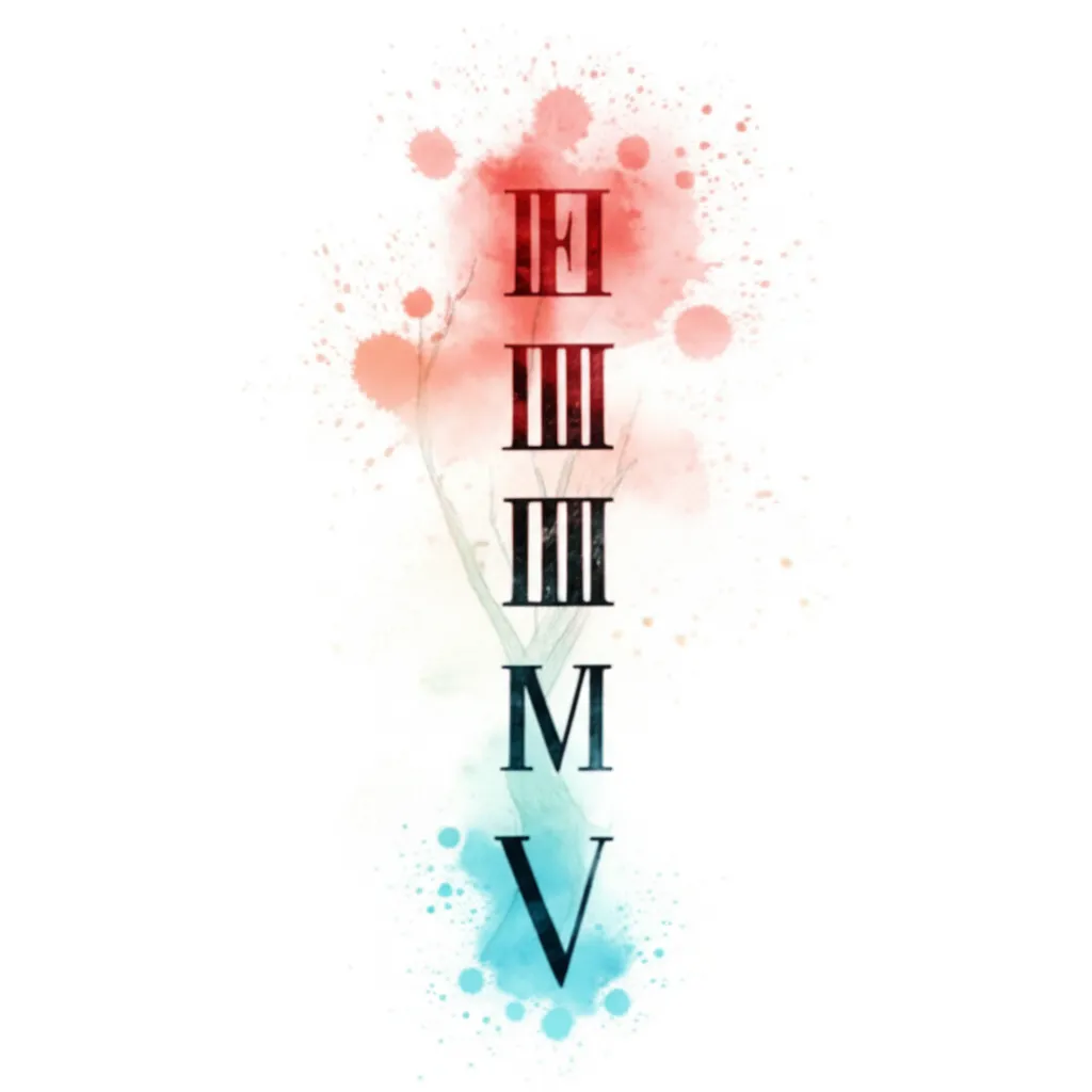 Watercolor Roman Numeral Poison Tree Tattoo Design Watercolor Roman Numeral Poison Tree Tattoo Design