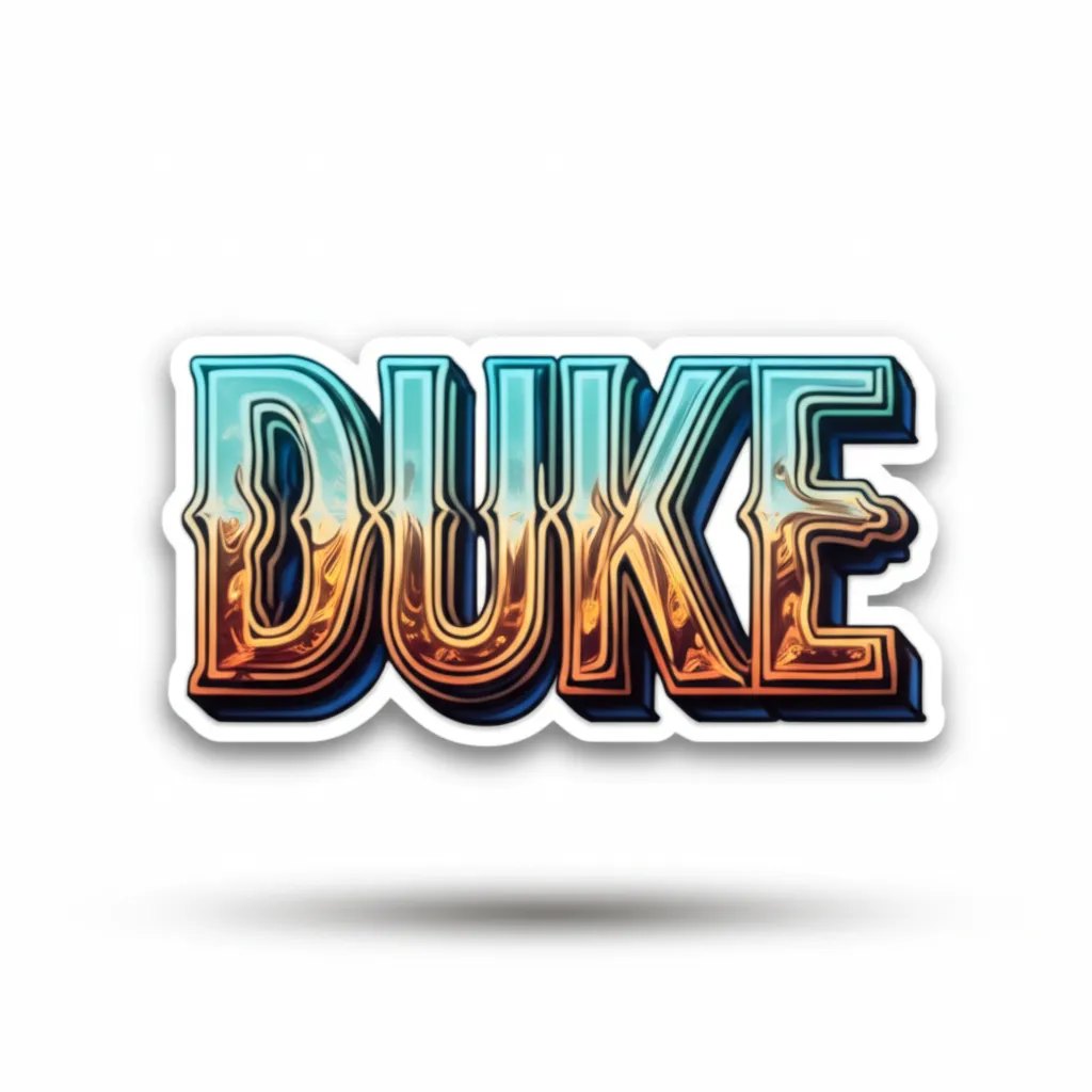 3D Duke Name Tattoo Design