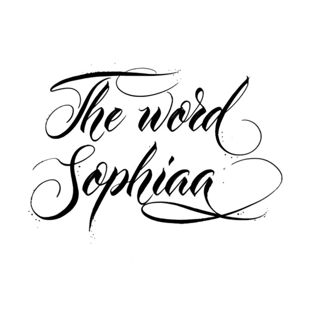 Sophiaa Calligraphy Tattoo Design - Meaning & Inspiration Sophiaa Calligraphy Tattoo Design - Meaning & Inspiration