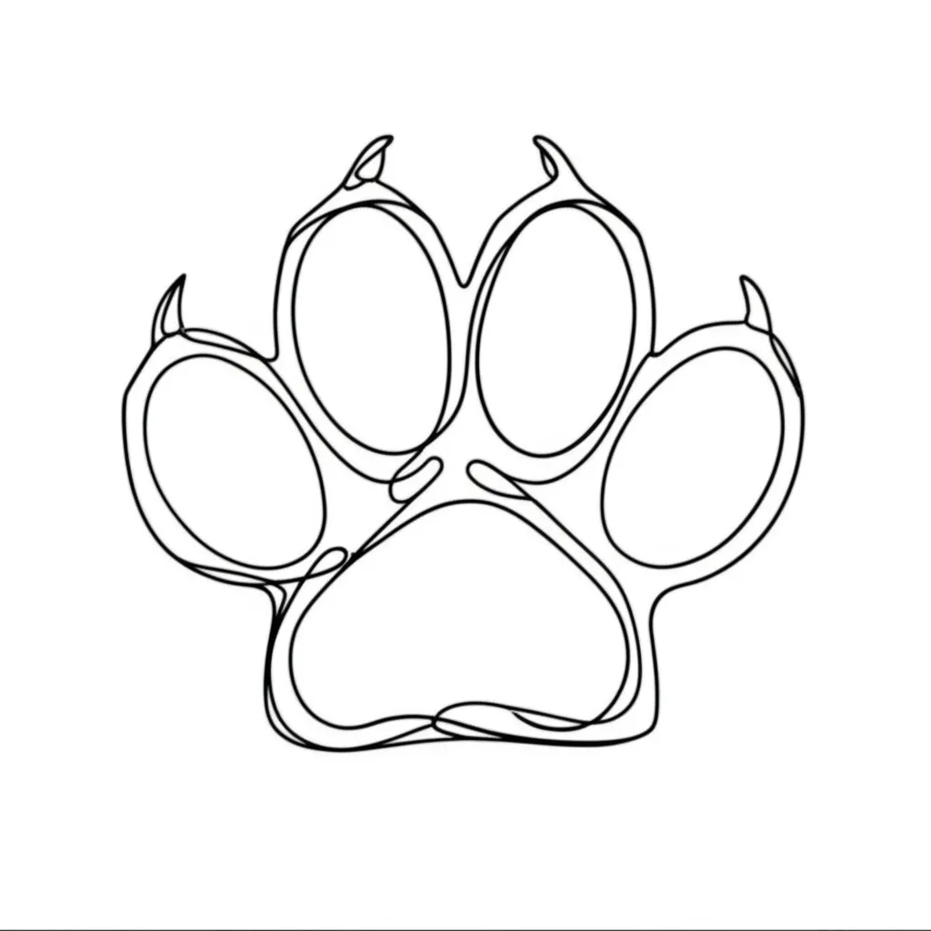 Minimalist Dog Paw Brass Knuckles Tattoo Design