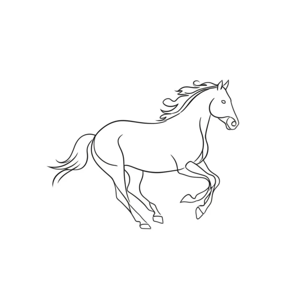 Minimalist Horse Tattoo: Symbol of Freedom and the Wild West Minimalist Horse Tattoo: Symbol of Freedom and the Wild West