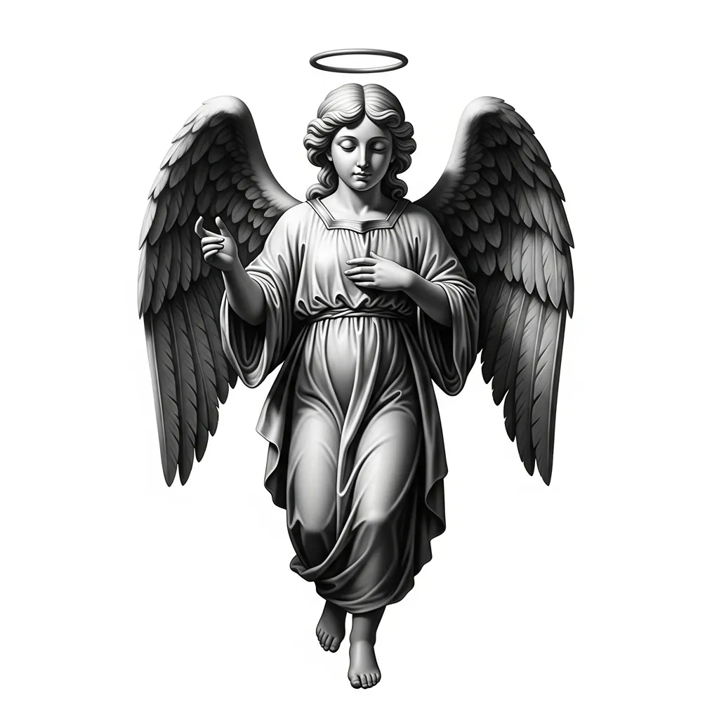 Realistic Angel Tattoo Design Ideas