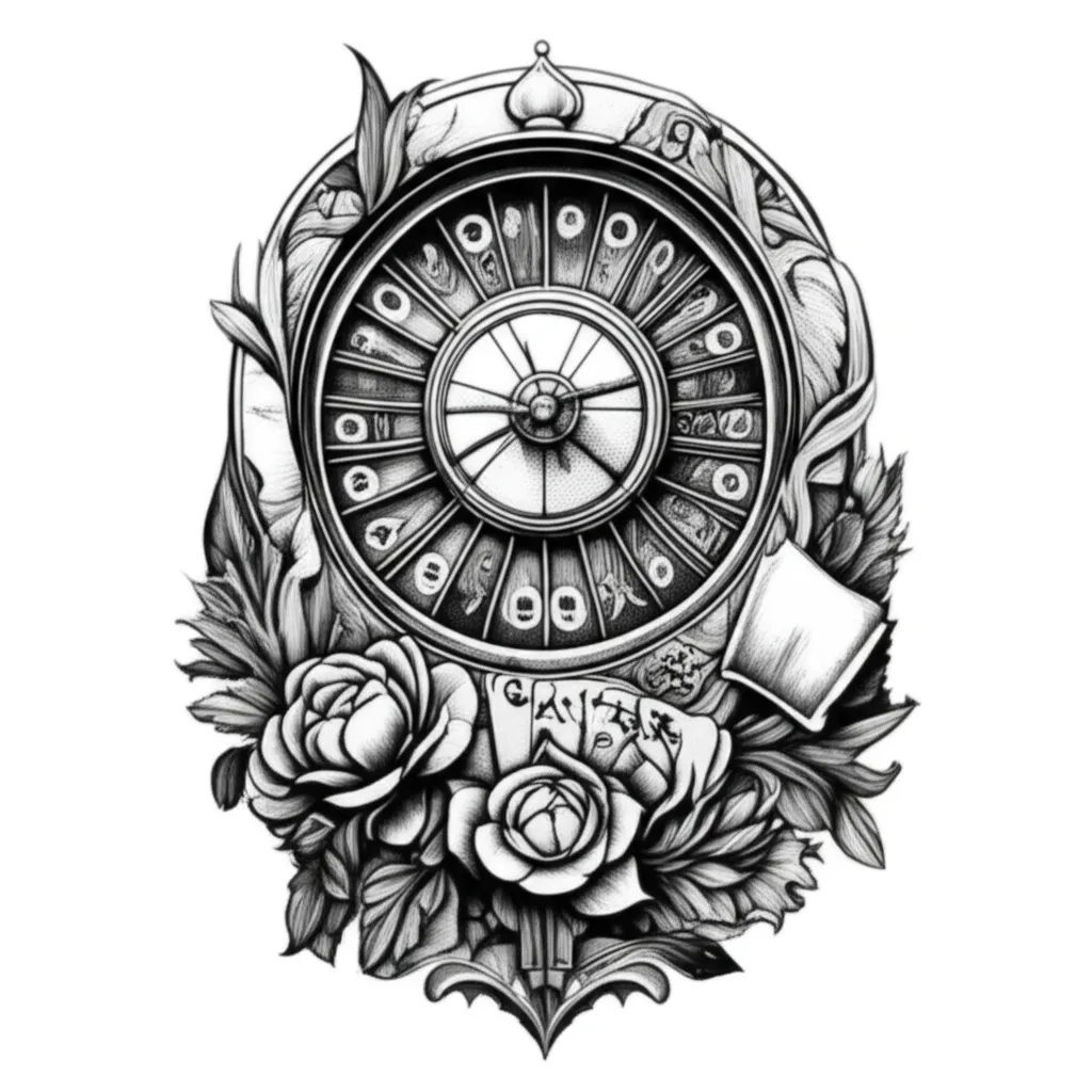 Casino Roulette Wheel Tattoo Design Idea Casino Roulette Wheel Tattoo Design Idea