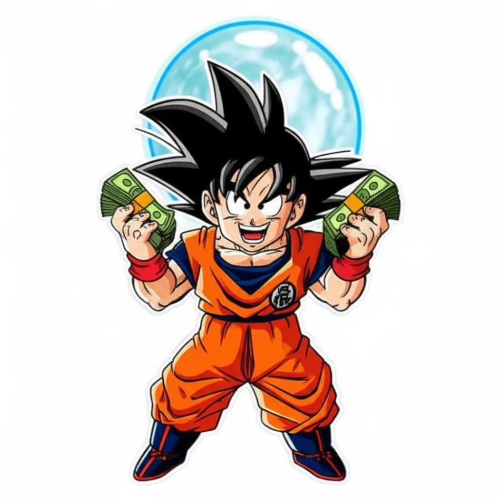 Goku Spirit Bomb Money Tattoo - Anime Inspired Design Goku Spirit Bomb Money Tattoo - Anime Inspired Design