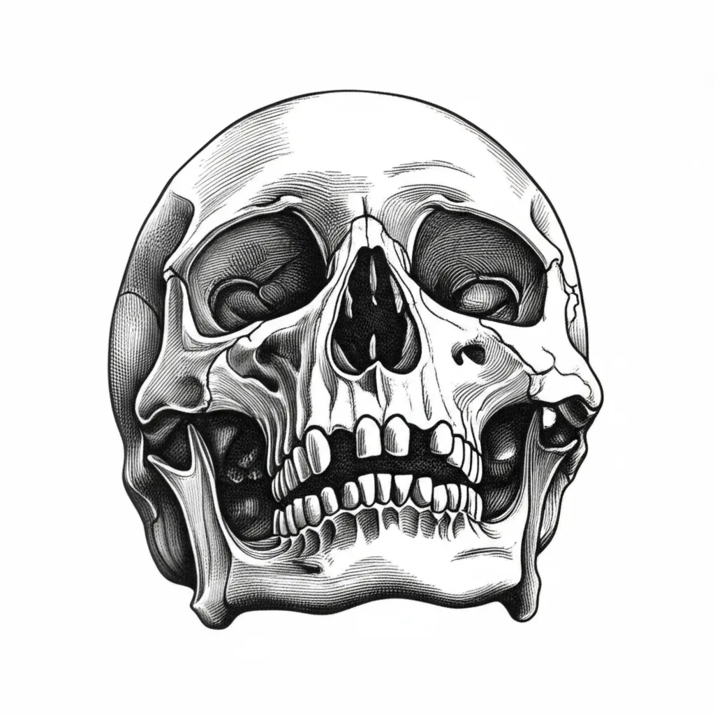 Illustrative Skull Sleeve Tattoo for Men