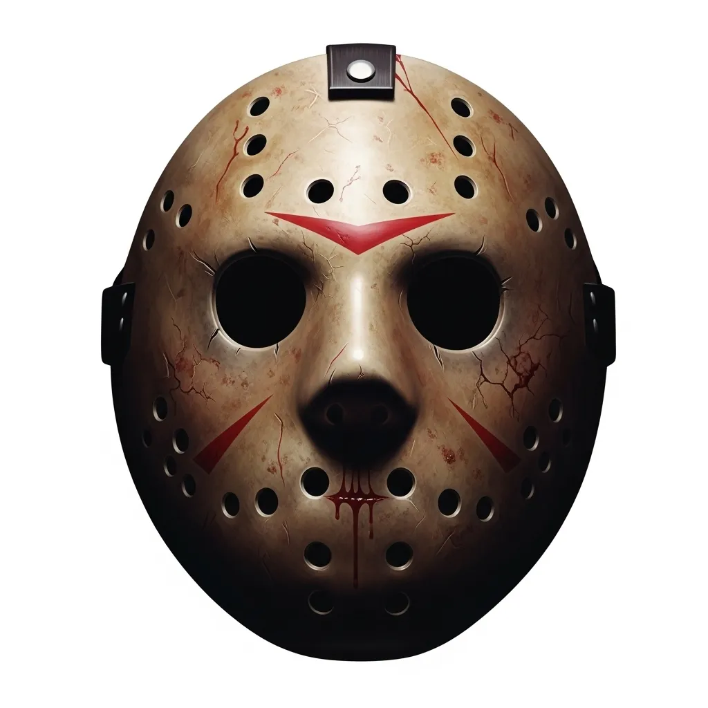 Hyperrealistic Jason Mask Tattoo Design