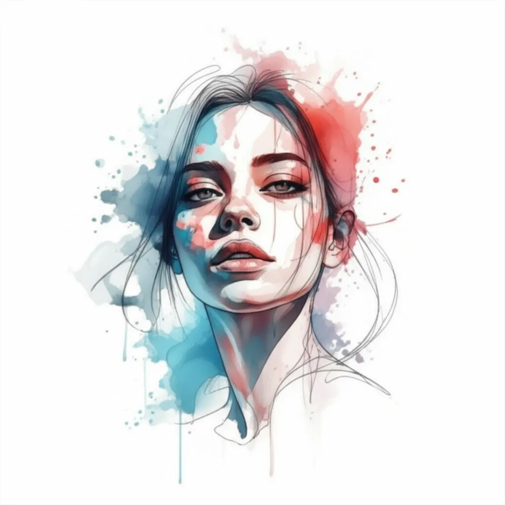 Watercolor Portrait Tattoo: A Reflection on Imperfect Healing