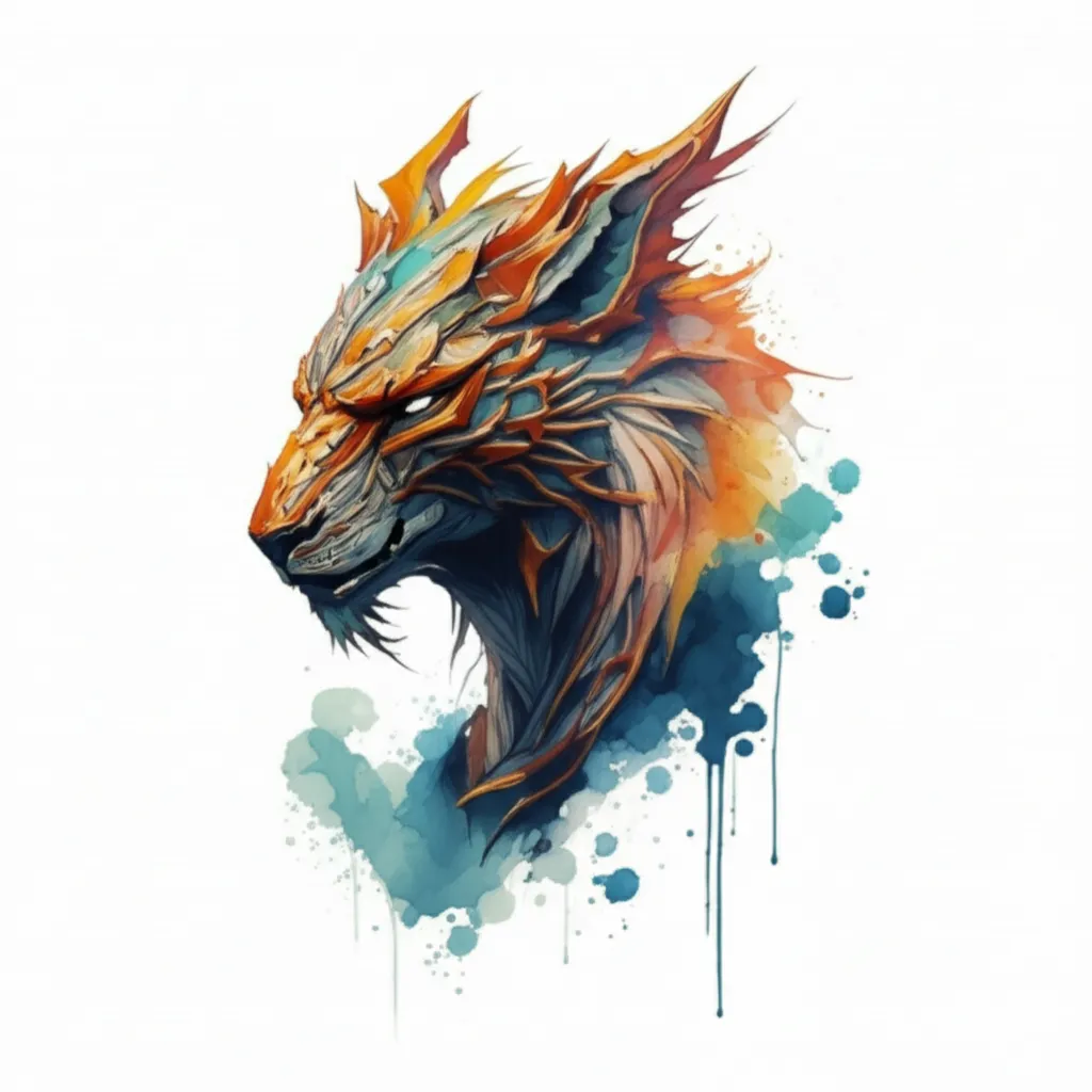 Maliketh Watercolor Tattoo Design Maliketh Watercolor Tattoo Design