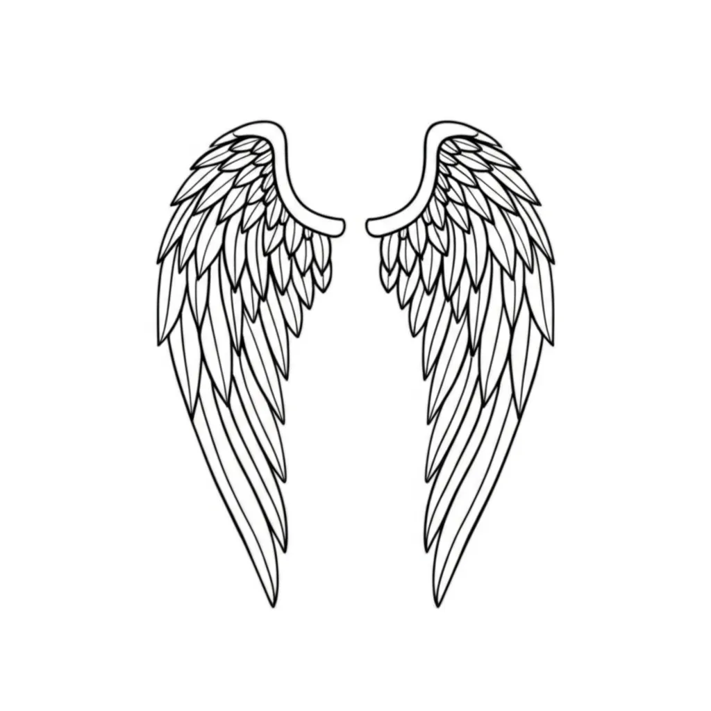 Minimalist Angel Wings Tattoo Design: Symbolism and Placement