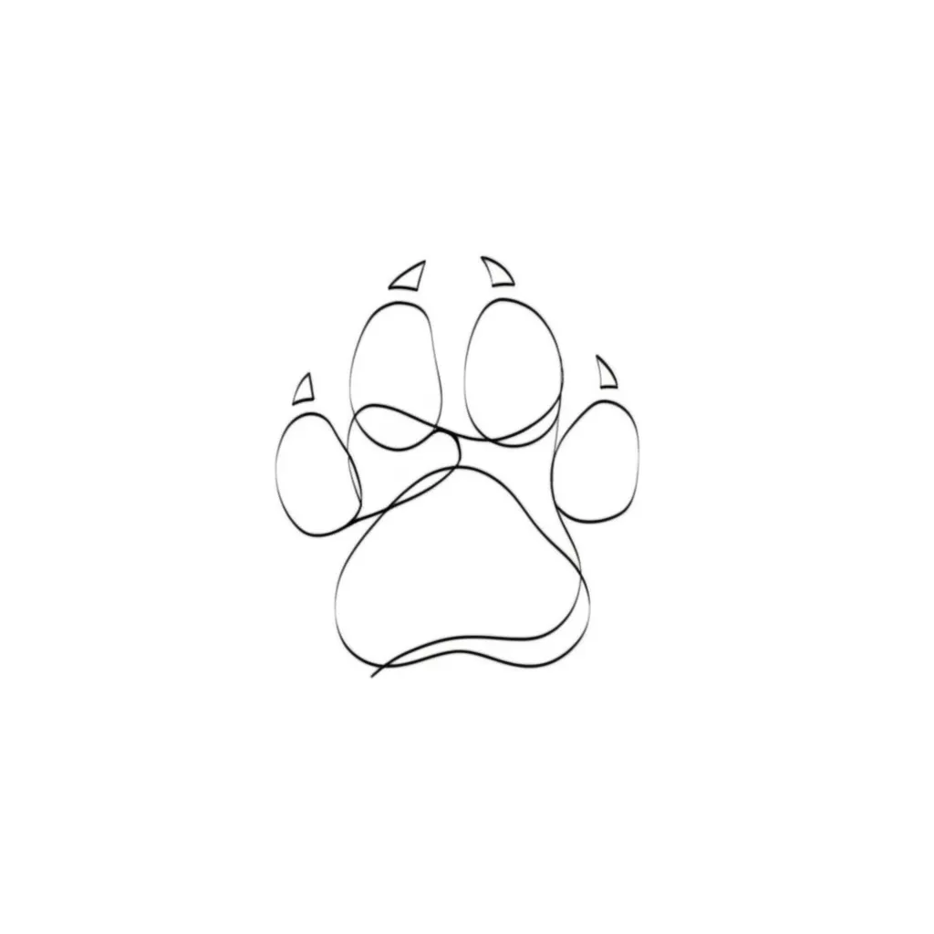Minimalist Paw Print Tattoo: A Touching Memorial Idea