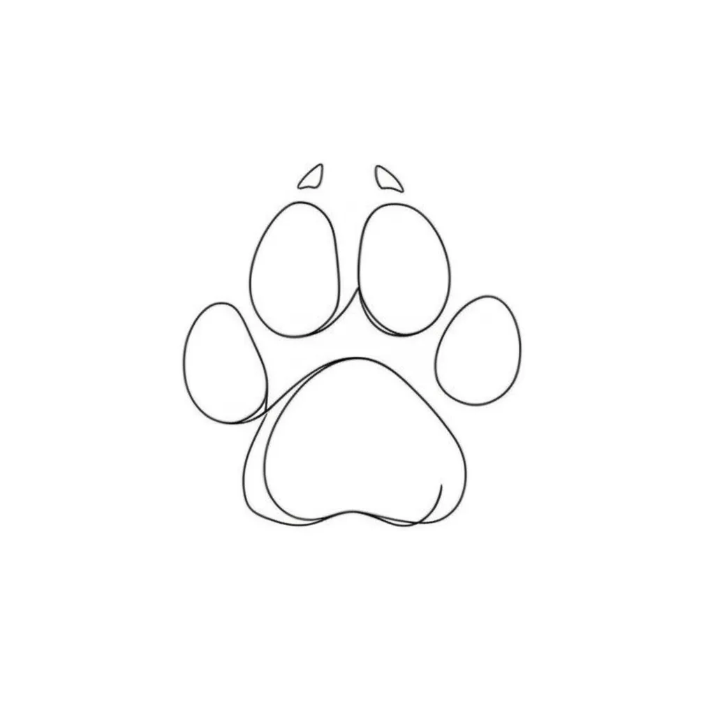 Minimalist Paw Print Tattoo: A Touching Memorial Idea