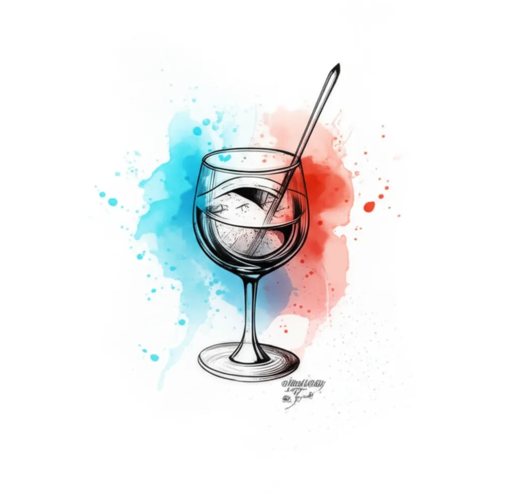 Watercolor Sober Celebration Tattoo Design