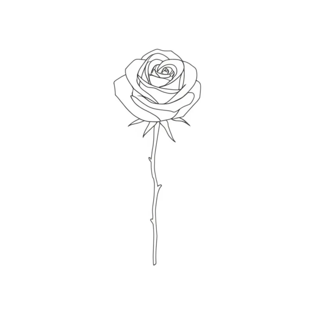 Minimalist Rose Tattoo: A Timeless Floral Design Minimalist Rose Tattoo: A Timeless Floral Design
