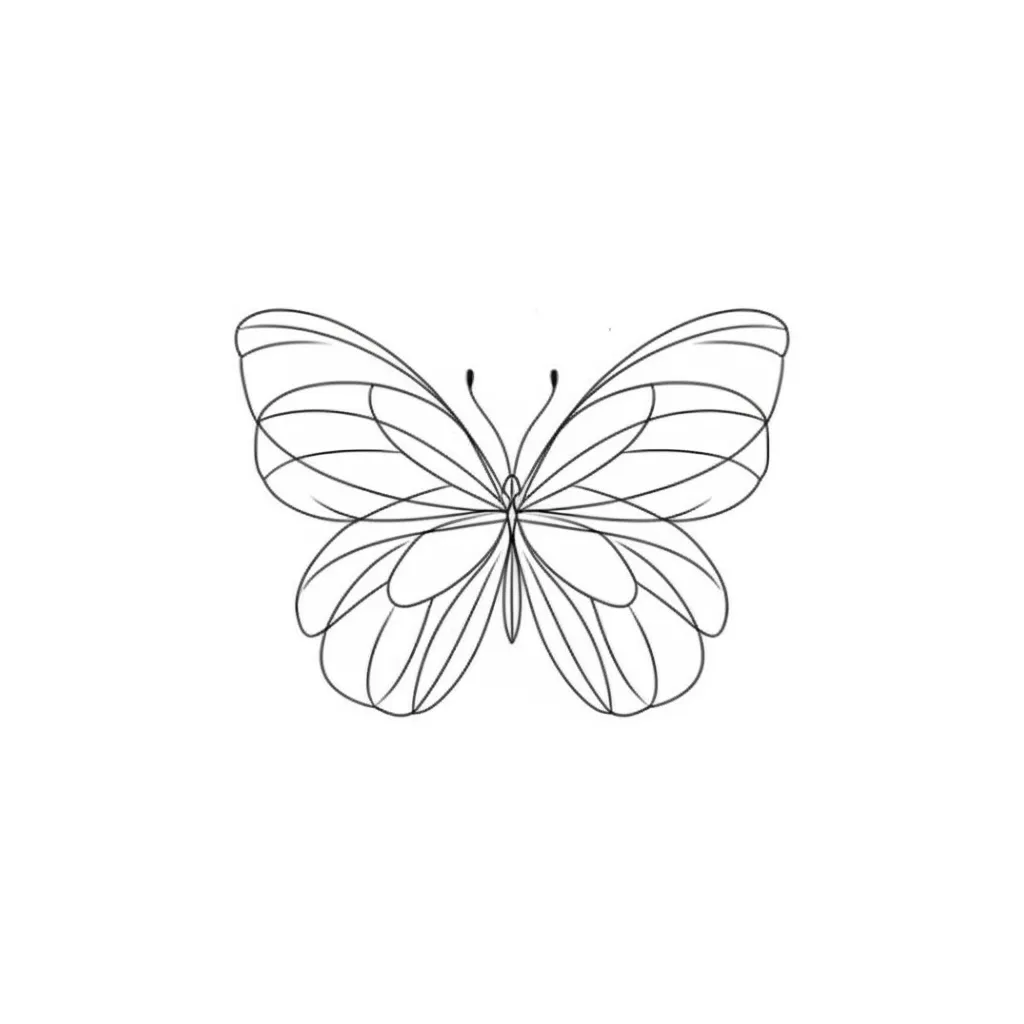 Minimalist Mariposa Tattoo Design