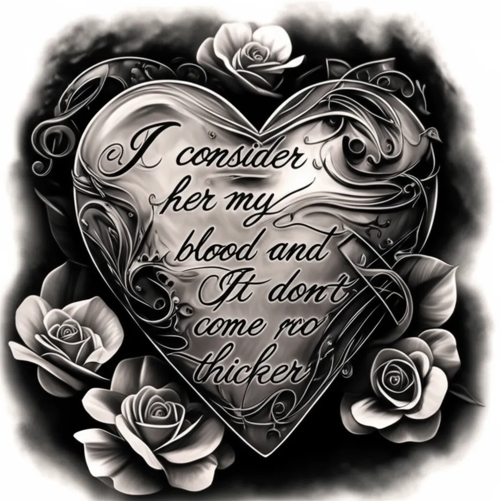 Realistic Sisterhood Tattoo: Hearts, Flowers, Music, and Infinity
