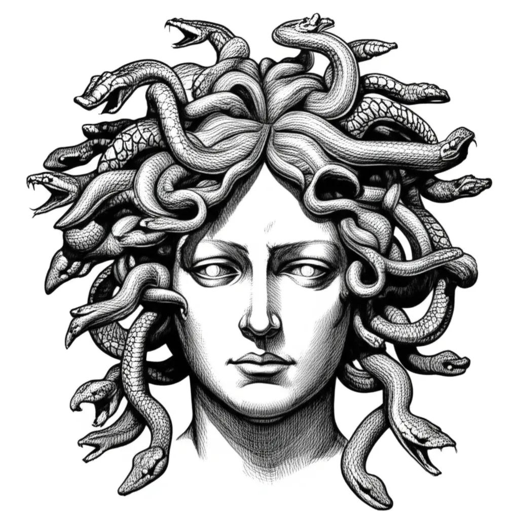 Illustrative Medusa Tattoo Design Illustrative Medusa Tattoo Design